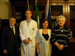 Il primario castiglioni insieme al dg Zoia e al direttore sanitario Mazzei